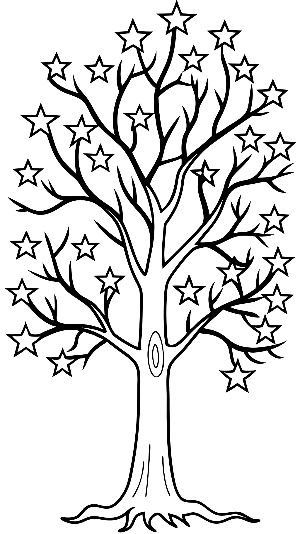 coloriages d’arbre nu